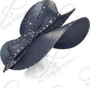 7 inch Wide Hat with Signature Bow Church Hats 7 inch Wide Hat with Signature Bow Church Hats